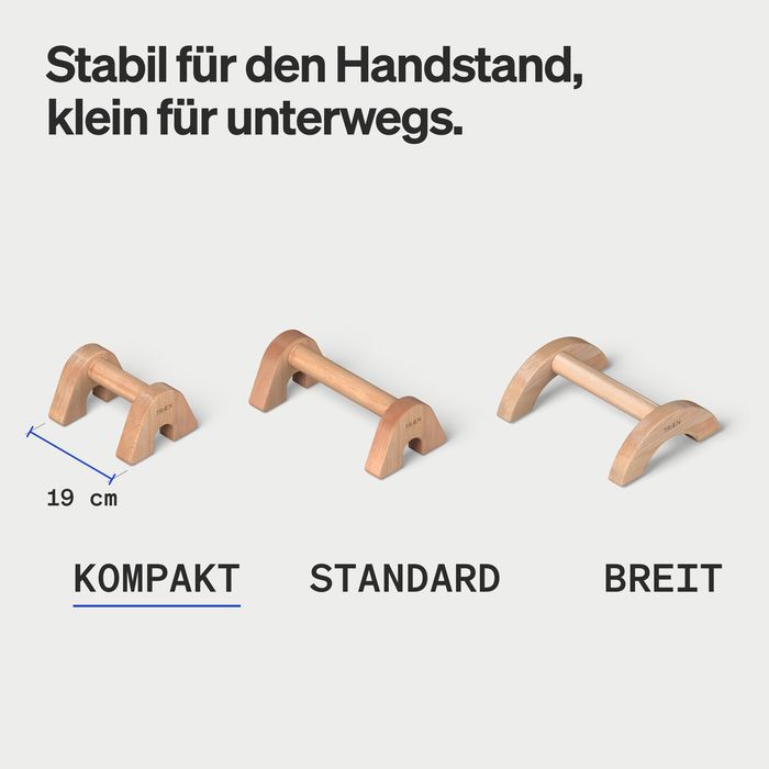 Die drei LG1-Größen nebeneinander, Kompakt mit Maßlinie 19 cm hervorgehoben