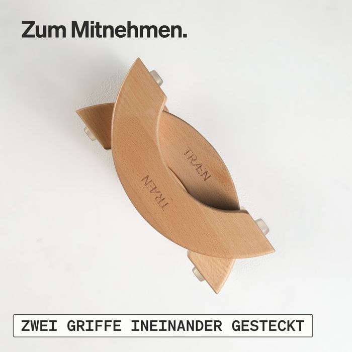 Zwei LG1-Breit-Griffe ineinandergesteckt von oben fotografiert